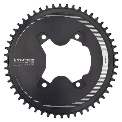 Plateau Wolf Tooth 110 BCD Asymmetric 4-Bolt pour Manivelles Shimano GRX Drop-Stop B Noir