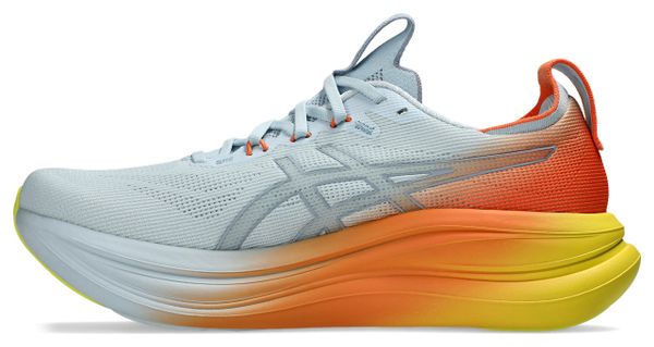 Asics Gel-Nimbus 28 Sunny Sizzle Running Shoes, Blue/Orange/Yellow, Men's