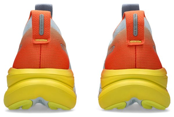 Asics Gel-Nimbus 28 Sunny Sizzle Running Shoes, Blue/Orange/Yellow, Men's