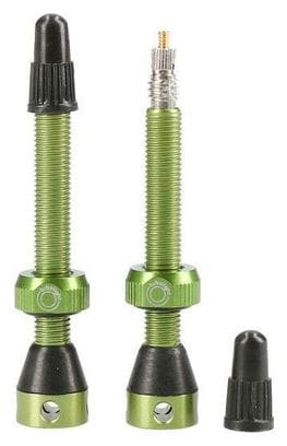 TUBOLIGHT paire de valves tubeless 50mm VTT - vert