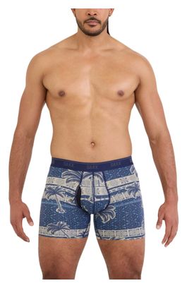 Boxer Saxx Quest Quick-Dry Mesh Brief Fly blu/beige da uomo
