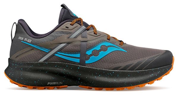 Saucony Ride 15 TR Brown Black Blue Trail Shoes