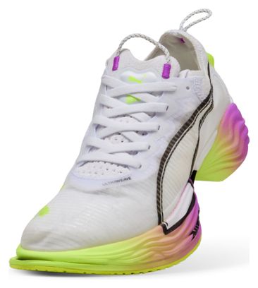 Puma Fast-R Nitro Elite 2 Running Schuhe Weiß/Violett/Gelb Frau