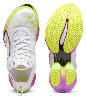 Puma Fast-R Nitro Elite 2 Running Schuhe Weiß/Violett/Gelb Frau