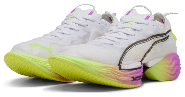 Puma Fast-R Nitro Elite 2 Running Schuhe Weiß/Violett/Gelb Frau
