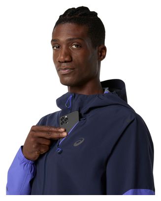 Chaqueta impermeable Asics Metarun Legend violeta para hombre