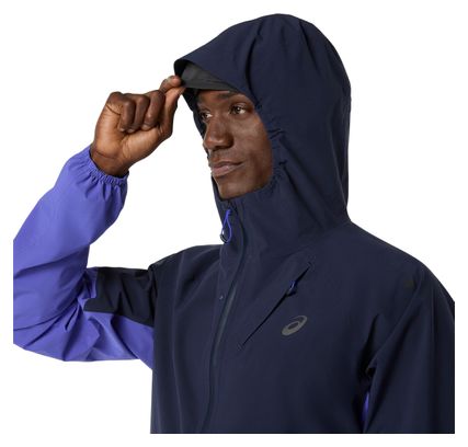 Chaqueta impermeable Asics Metarun Legend violeta para hombre