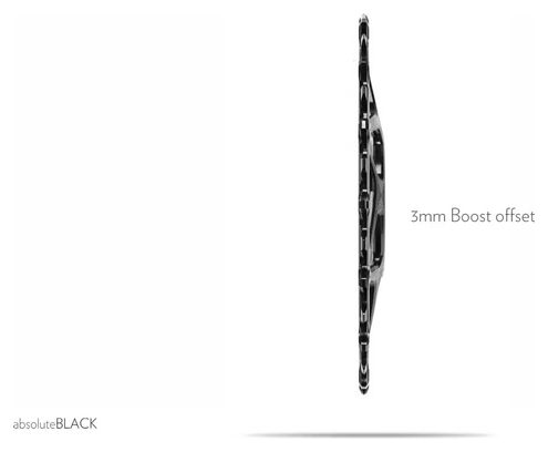 Plato ovalado de montaje directo AbsoluteBlack estrecho y ancho para bielas Race Face 12 S negro