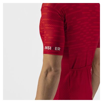 Maillot manches courtes Castelli Insider Rouge