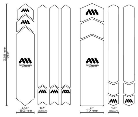 Kit Protection de Cadre All Mountain Style Honeycomb XXL 18 pcs - Transparent