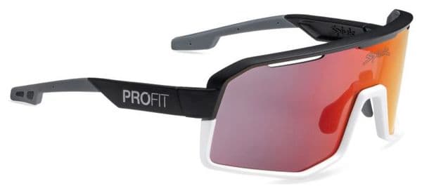 Spiuk Profit V3 Gafas de sol unisex Blanco/Negro - Lentes rojas