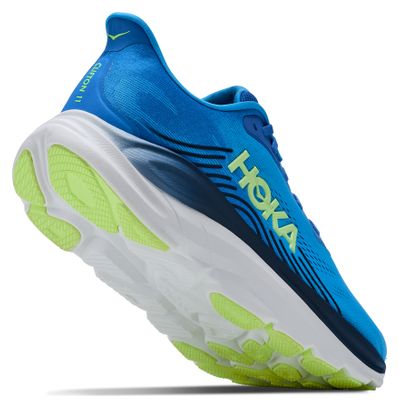 Zapatillas de running Hoka Clifton 11 azul/dorado para hombre