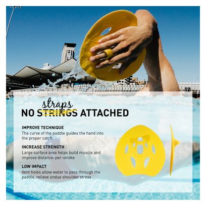 Piastrine da nuoto Finis Manta gialle <strong>