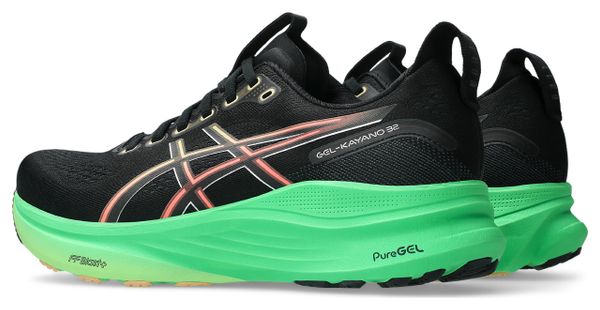 Chaussures Running Asics Gel-Kayano 32 Noir/Vert Homme