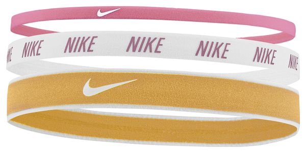 Mini cintas para la cabeza (x3) Nike Mixed Width Pink Orange Unisex