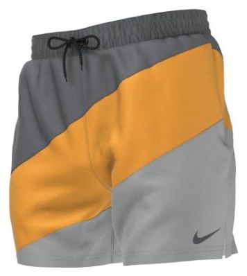 Nike Swim 5'' Volley Shorts Yellow Grey