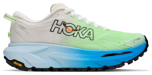 Hoka Mafate 5 Women's Trail Running Shoes - White/Green/Blue