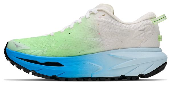 Hoka Mafate 5 Women's Trail Running Shoes - White/Green/Blue
