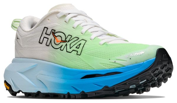 Hoka Mafate 5 Women's Trail Running Shoes - White/Green/Blue