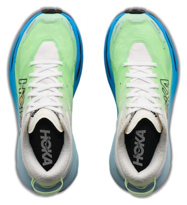 Hoka Mafate 5 Women's Trail Running Shoes - White/Green/Blue