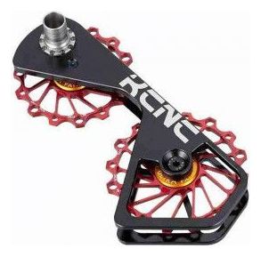 Jockey Wheel System KCNC Galets de Dérailleur Shimano 6800/9000 14+16 Dents Rouge