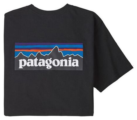 Kurzärmliges Herren T-Shirt Patagonia P-6 Logo Responsibili-Tee Schwarz