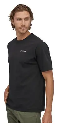 Korte Mouwen Tee Shirt Patagonia P-6 Logo Responsibili-Tee Zwart Heren