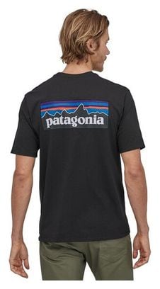 Kurzärmliges Herren T-Shirt Patagonia P-6 Logo Responsibili-Tee Schwarz