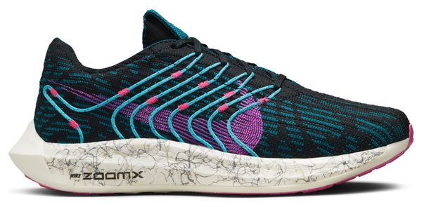 Nike Pegasus Turbo Flyknit Next Nature SE Black Blue Pink Women's Running Shoes