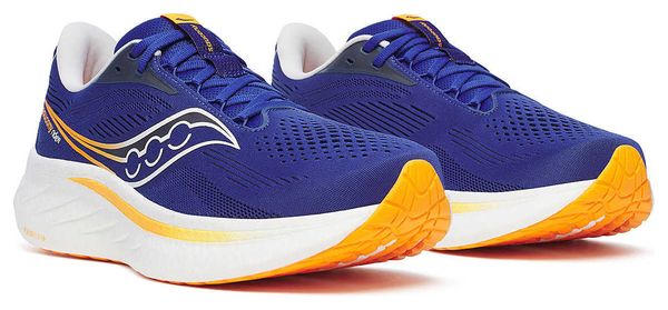 Chaussures Running Saucony Ride 18 Bleu/Orange Homme