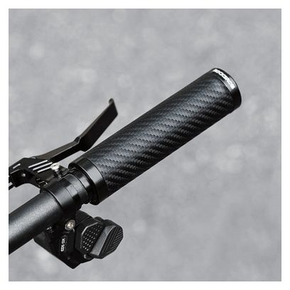 Poignées de vélo Rockbros Torsadées Droites Antidérapantes - Noir