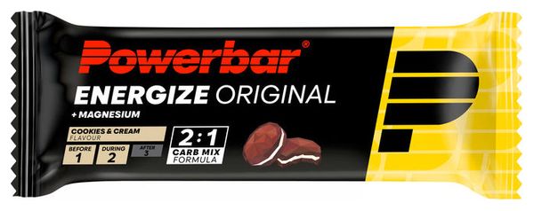 Barre énergétique Powerbar Energize Original Cookies & Cream - 55g