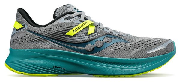 Chaussures de Running Saucony Guide 16 Gris Bleu Jaune