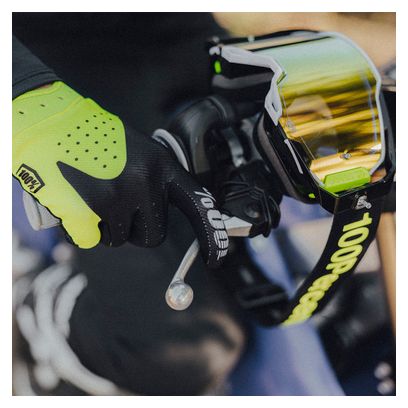 Gants Longs 100% iTrack Noir/Jaune