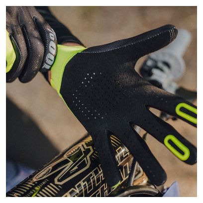 Gants Longs 100% iTrack Noir/Jaune