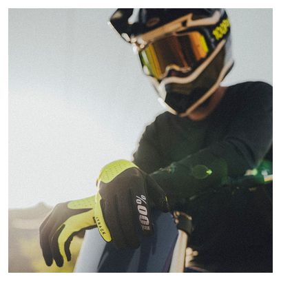Gants Longs 100% iTrack Noir/Jaune