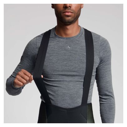 Cuissard Long à Bretelles avec Chamois Vélo Rogelli Stryde Homme Vert Kaki