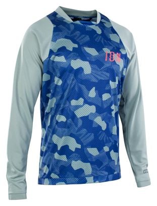 ION Scrub Blue Men's long sleeve MTB shirt