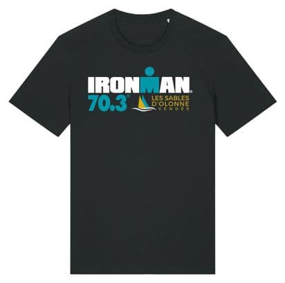 Ironman 70.3 Les Sables D'Olonne Kurzarm T-Shirt Schwarz Herren