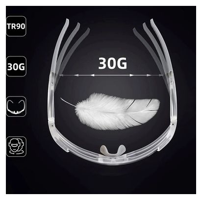 Lunettes de cyclisme photochromiques Rockbros SP291 UV400 - blanches
