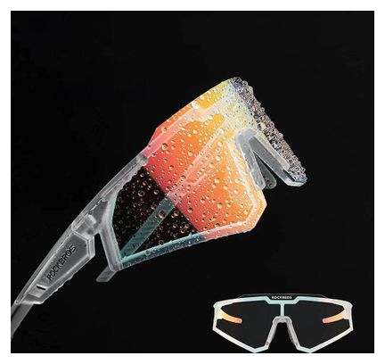 Lunettes de cyclisme photochromiques Rockbros SP291 UV400 - blanches