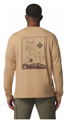 Maglietta Columbia Black Butte Beige a maniche lunghe