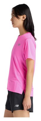 New Balance Sport Essential Women's Short-Sleeve Shirt in Pink