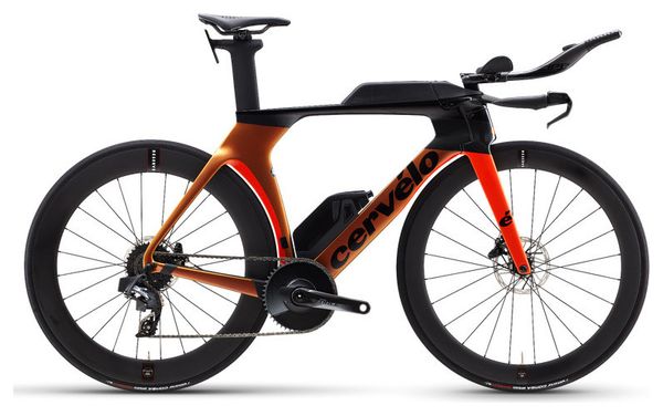 Triathlon Fahrrad Cervélo P5 Sram Force eTap AXS 12V 700 mm Orange / Schwarz 2021