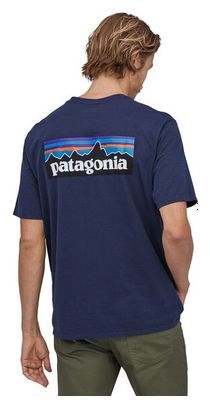 Camiseta de manga corta Patagonia P-6 Logo Responsibili-Tee Blue Men