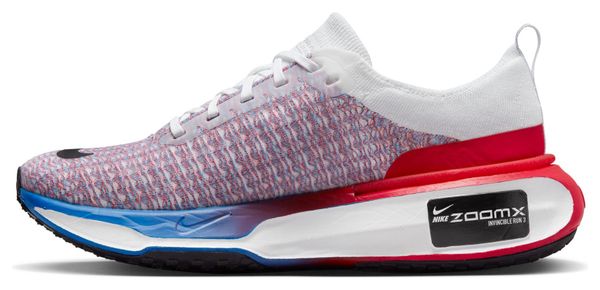 Chaussures de Running Nike ZoomX Invincible Run Flyknit 3 Blanc Rouge Bleu