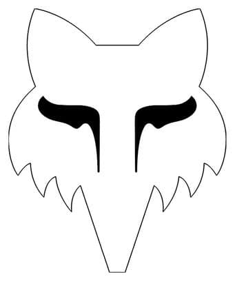 Fox Head Stickers 6.4 cm White