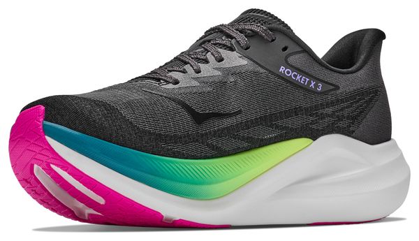 Hoka Rocket X 3 hardloopschoenen, zwart/meerkleurig, unisex