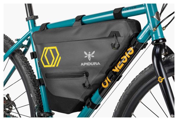 Sacoche de Cadre Apidura Full Expédition 6L Gris / Jaune