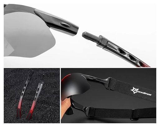 Cycling glasses photochromic UV400 white ROCKBROS